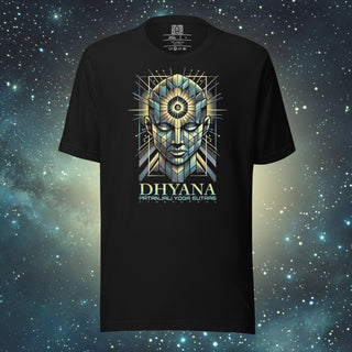 Dhyana Meditation black Unisex t-shirt