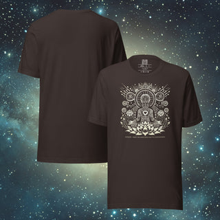 Samadhi Tribal Art brown Unisex t-shirt