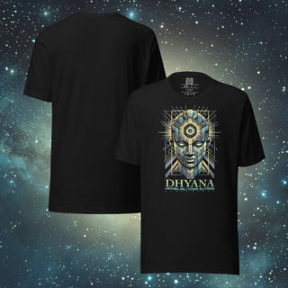 Dhyana Meditation black Unisex t-shirt