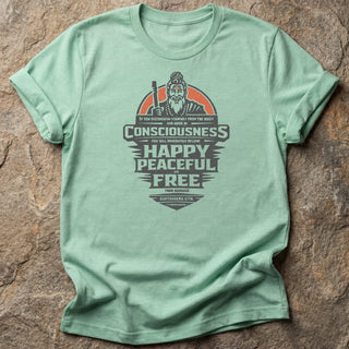 Happy Peaceful & Free Unisex t-shirt