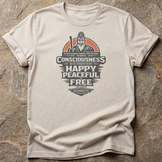 Happy Peaceful & Free Unisex t-shirt