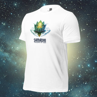 Samadhi Summit of Yoga white Unisex t-shirt