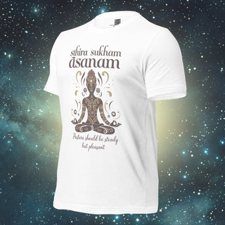 Asana white Unisex t-shirt