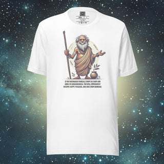 Happy and Free white Unisex t-shirt