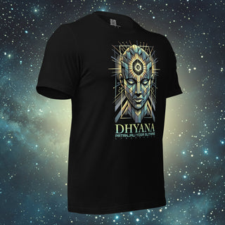 Dhyana Meditation black Unisex t-shirt