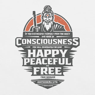 Happy Peaceful & Free Unisex t-shirt